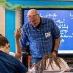 Dr. Chidsey Dickson with elementary school students