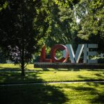 LOVE sculpture on campus