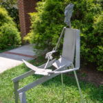 Sculpture of an artist painting