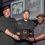 Lynchburg’s team (left to right) consisted of Catering and Events Supervisor Dave Neely, Sous Chef John Barker, and Kitchen Manager Angelo Harris.