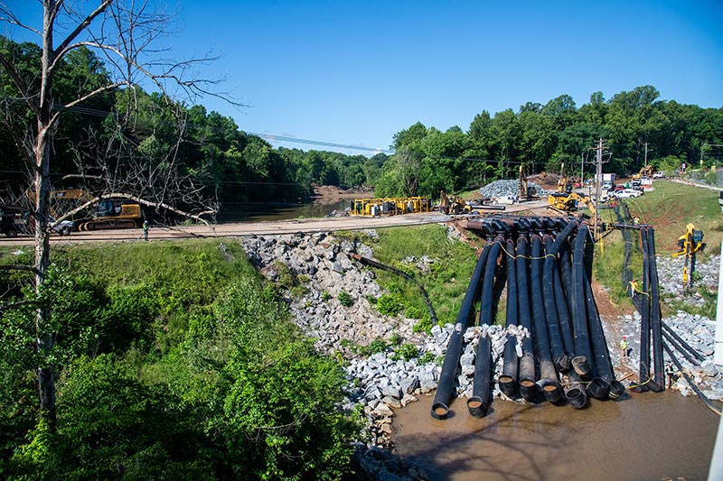 College Lake dam breach