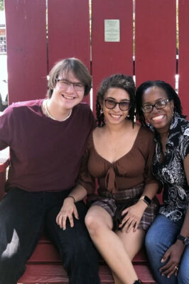 Alea Wood (right) with two friends