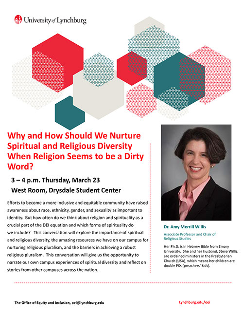 Thumbnail of poster for " Why and How Should We Nurture Spiritual and Religious Diversity When Religion Seems to be a Dirty Word?"