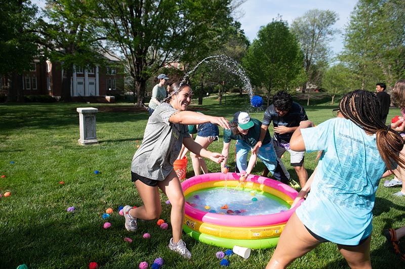 GiveDay water fight on the Dell